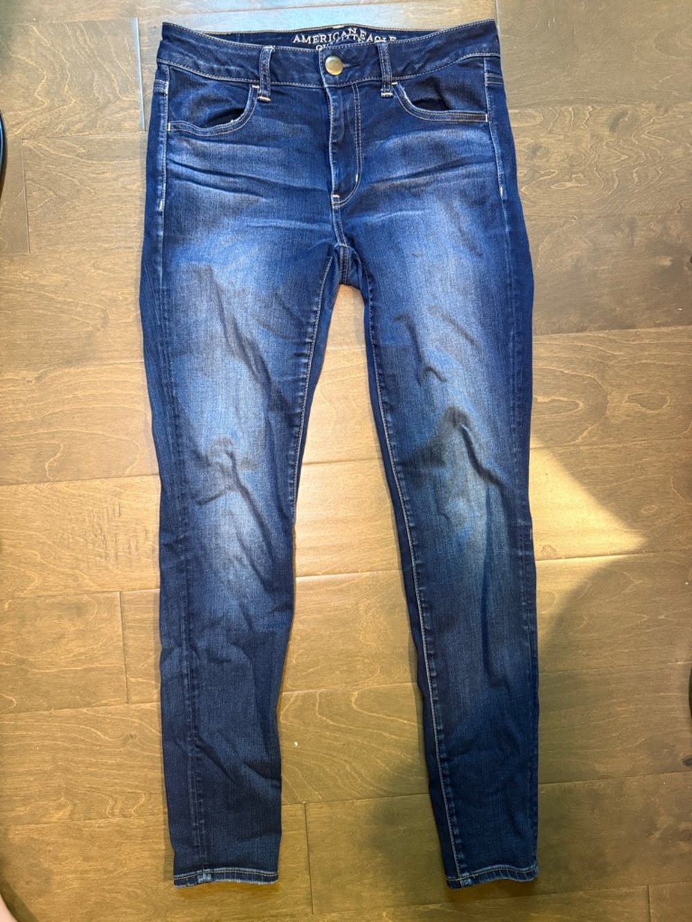 American Eagle Outfitters Women's Dark Blue Skinny Jeans